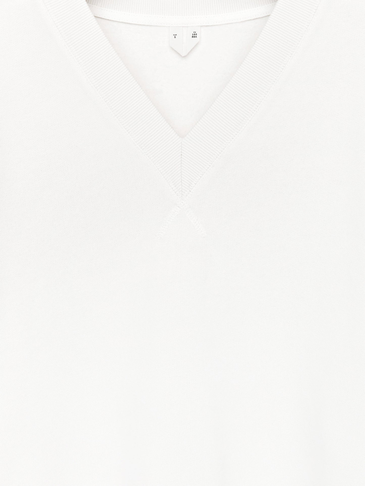 V-Neck Sweatshirt - White - Image 2