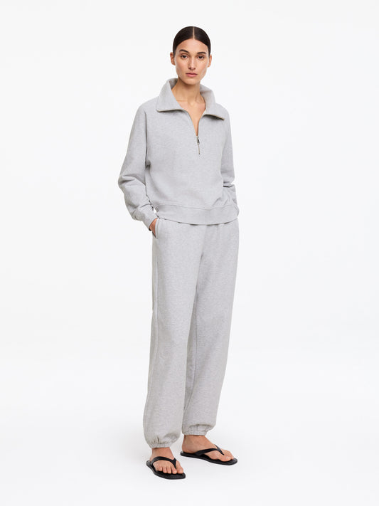 Half-Zip Terry Sweatshirt - Grey - Image 2