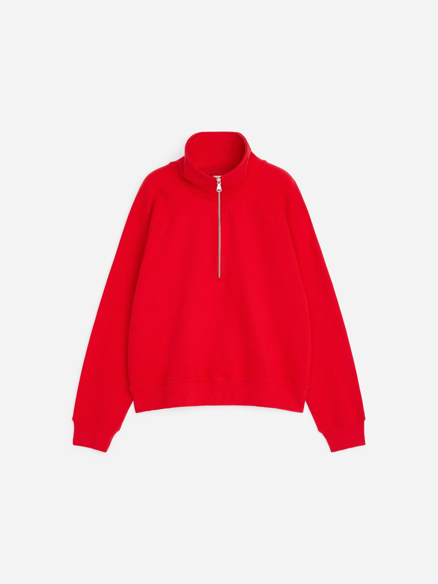 Half-Zip Terry Sweatshirt - Red - Image 5