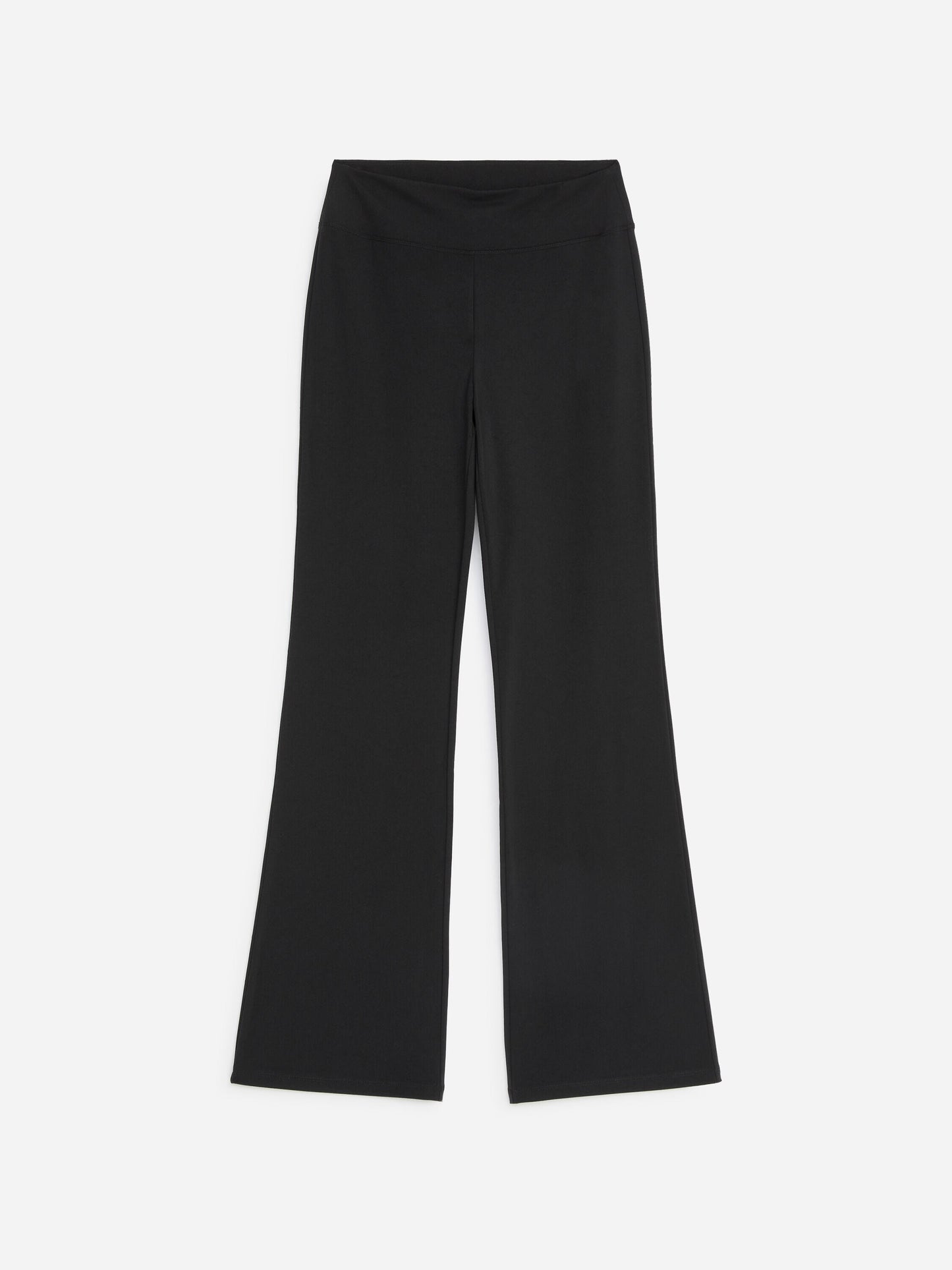 Cropped Flared Leggings - Black - Image 4