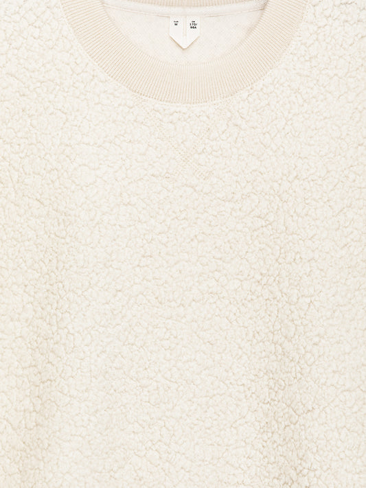 Wool-Blend Fleece Sweatshirt - White - Image 2