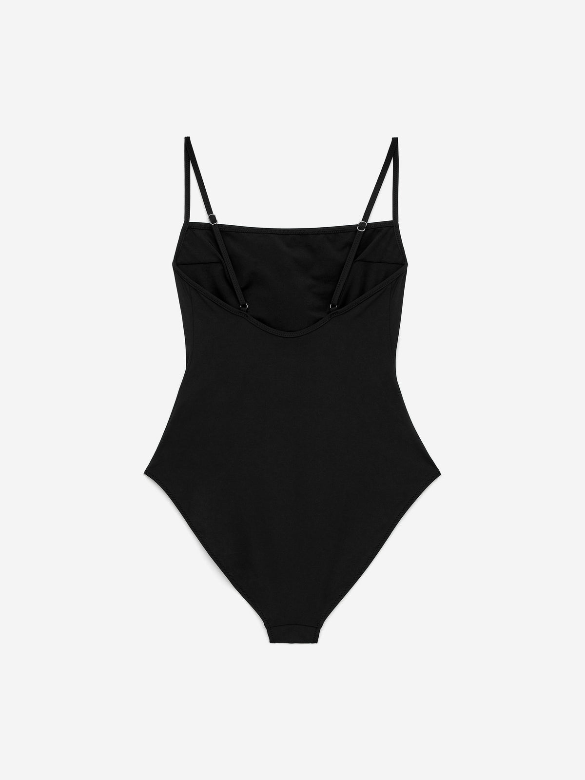 Square-Neck Swimsuit - Black - Image 2