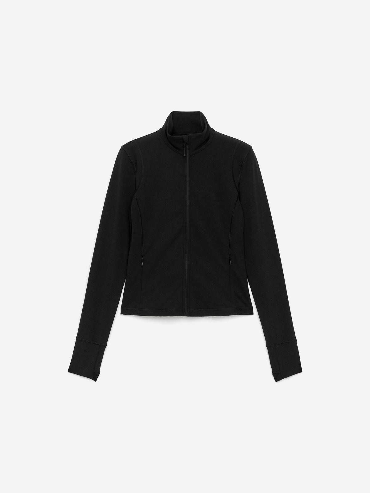 Soft Stretch Zip Jacket - Black