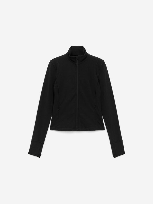 Soft Stretch Zip Jacket - Black