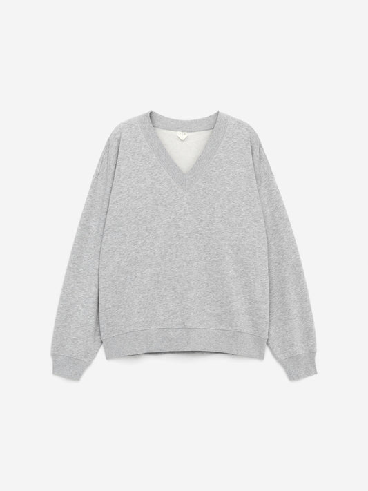 V-Neck Sweatshirt - Grey