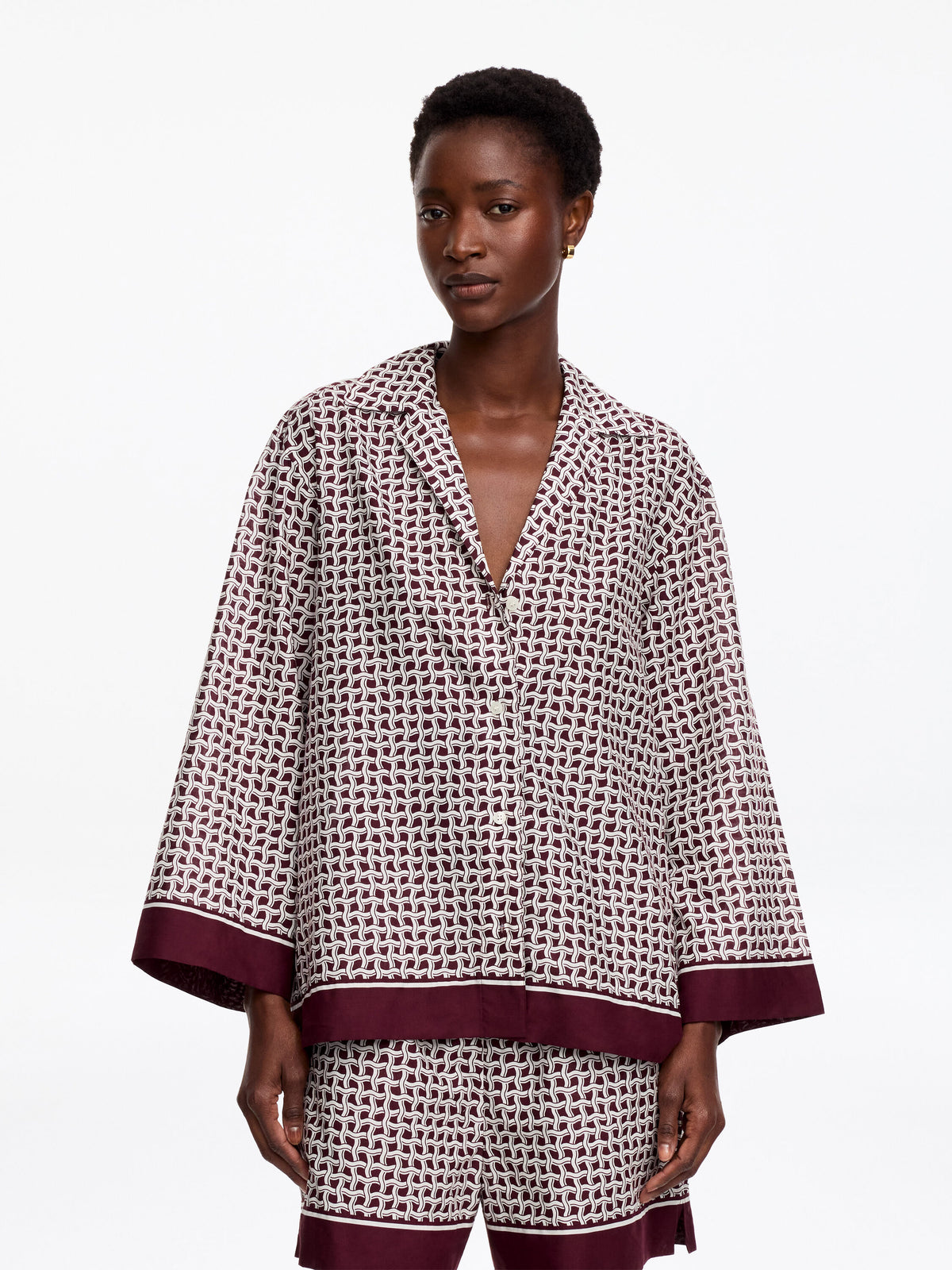 Lyocell Blend Shirt - Red
