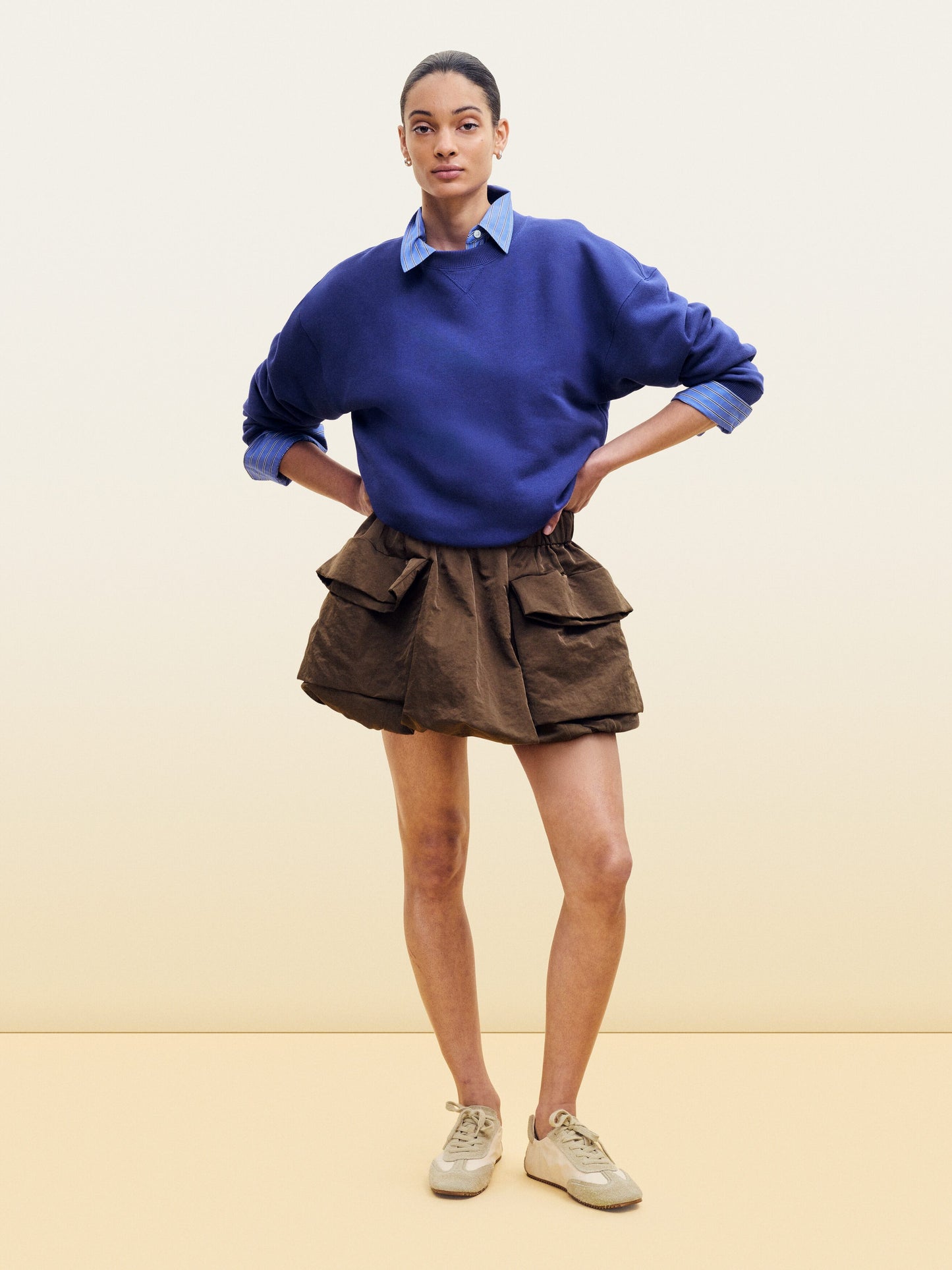 Relaxed Terry Sweatshirt - Blue - Image 4