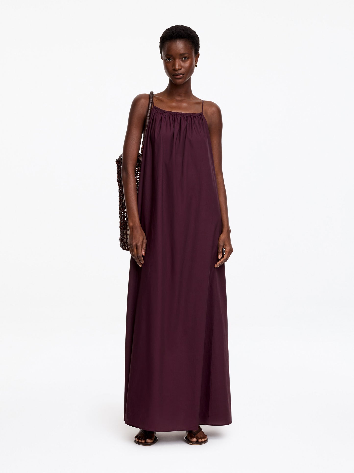 Lyocell Cotton Beach Dress - Purple