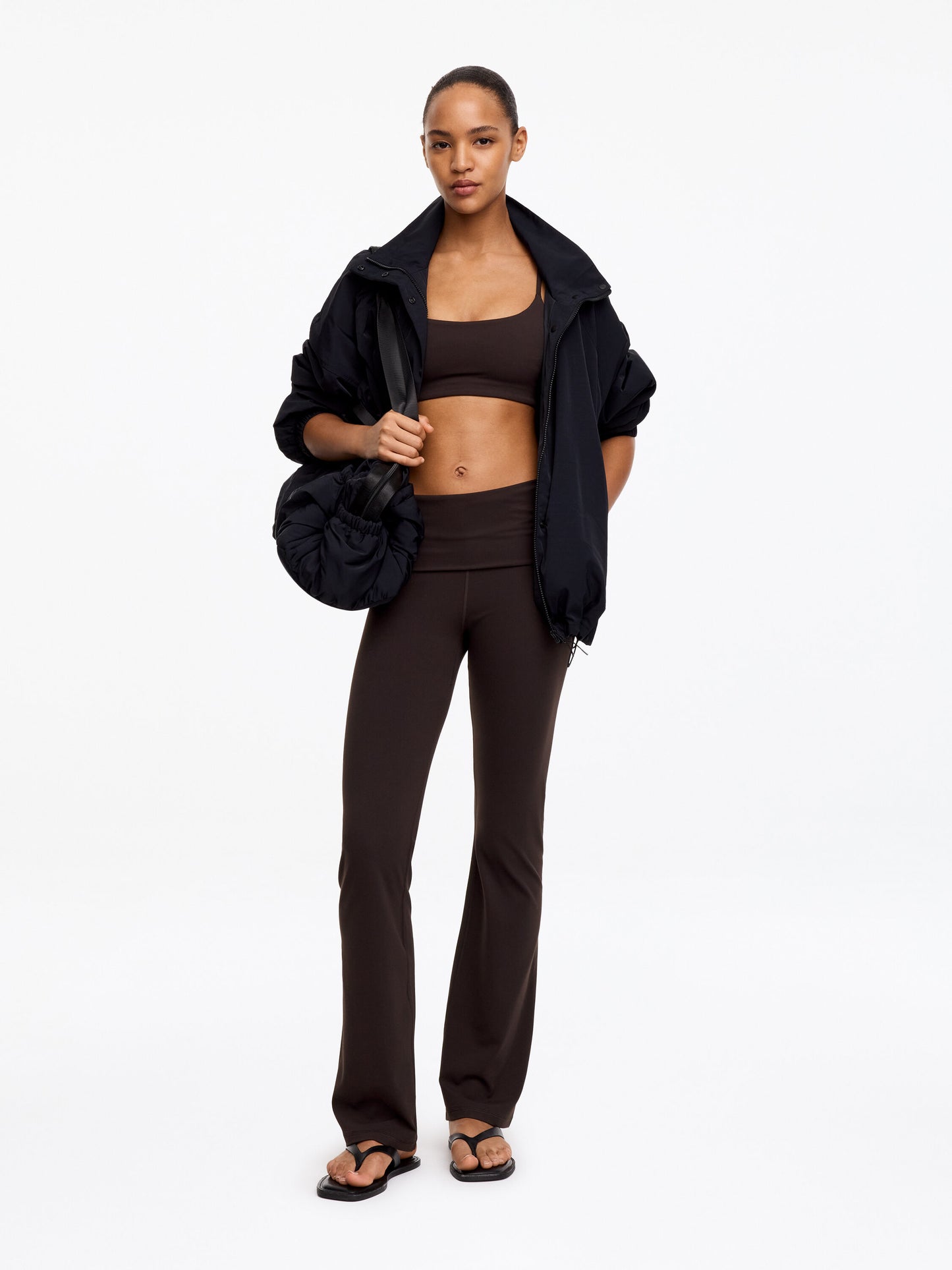 Flared Leggings - Brown