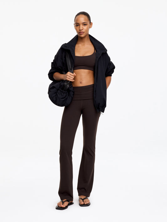 Flared Leggings - Brown