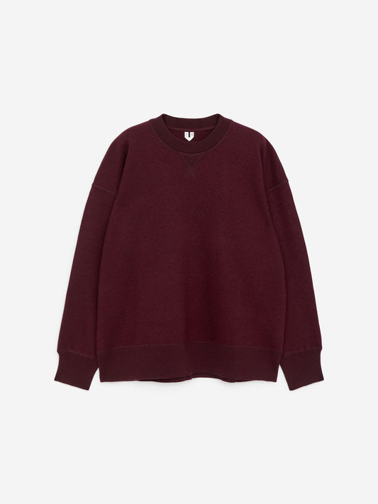 Wool-Blend Sweatshirt - Red