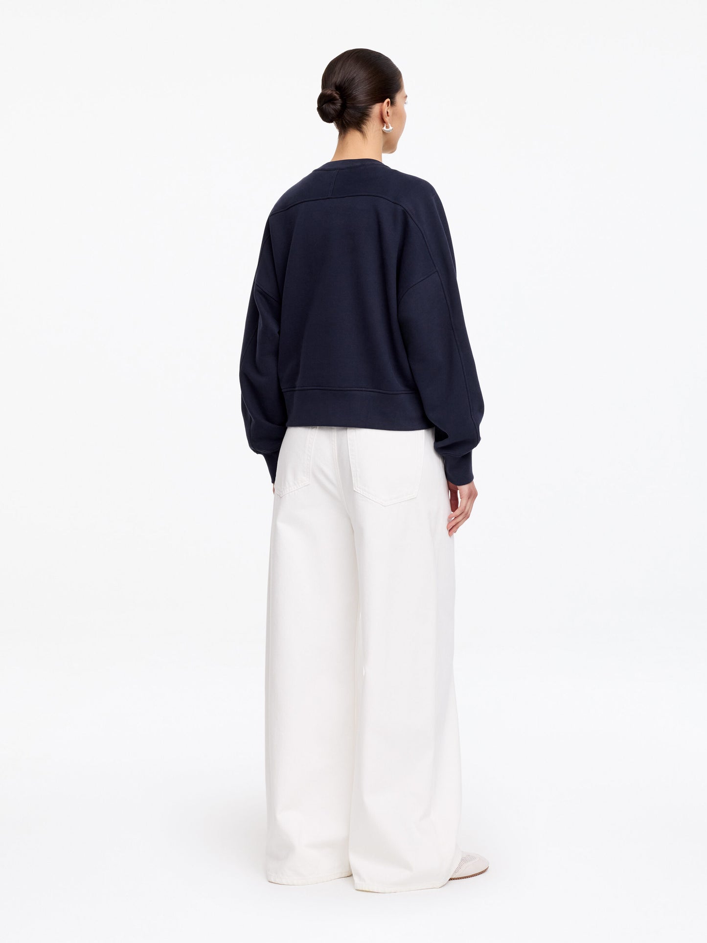 Terry Cotton Sweatshirt - Blue - Image 3