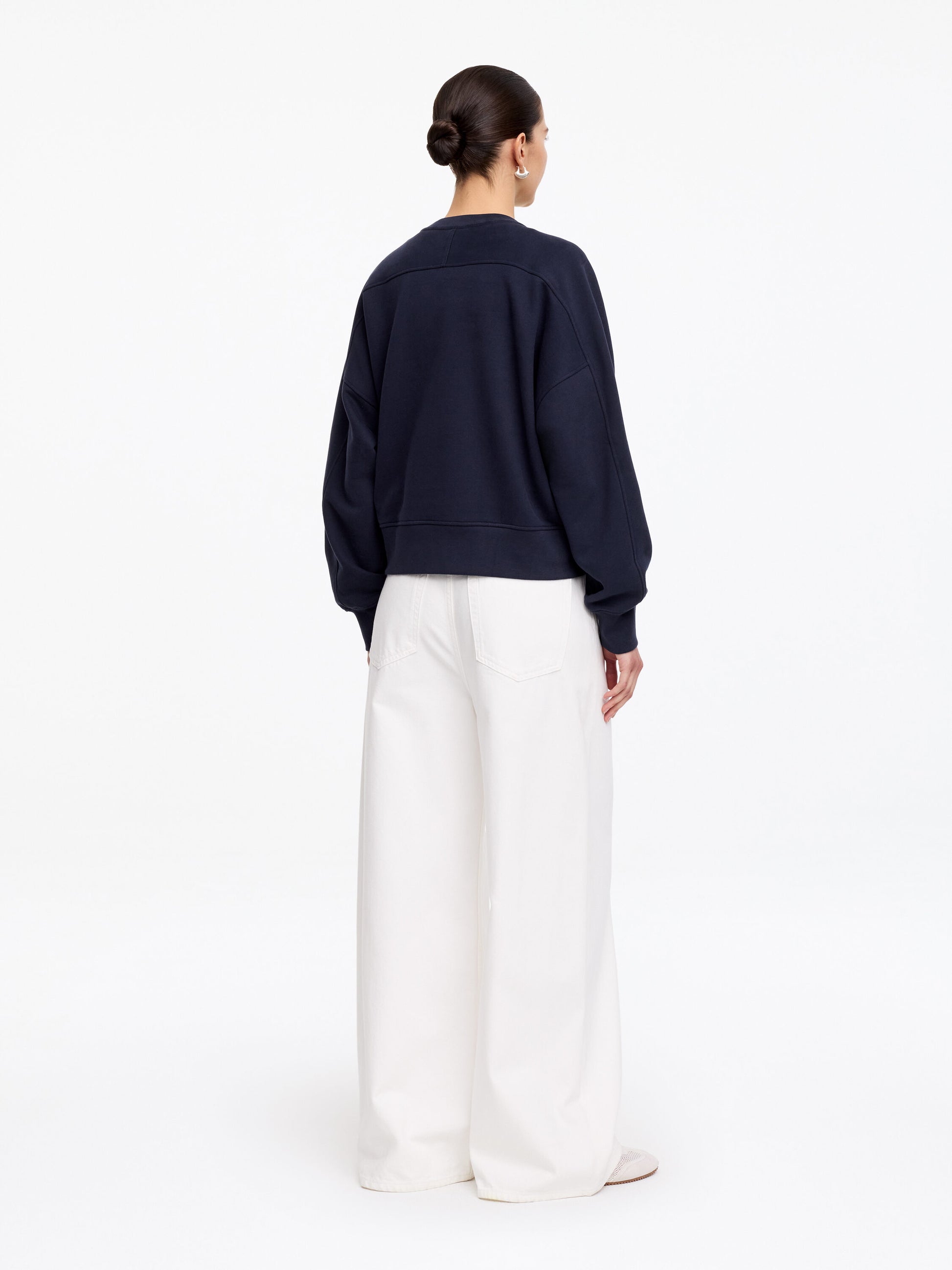 Terry Cotton Sweatshirt - Blue - Image 3