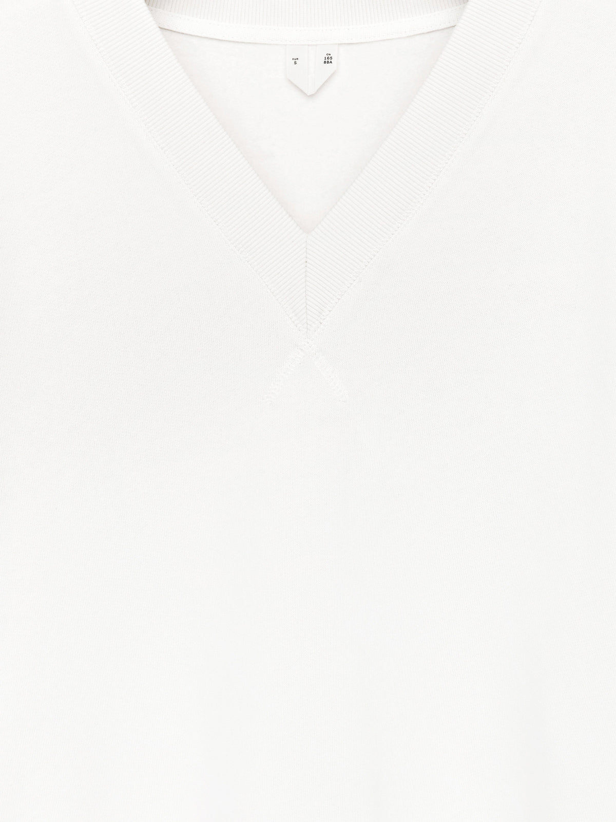 V-Neck Sweatshirt - White - Image 2