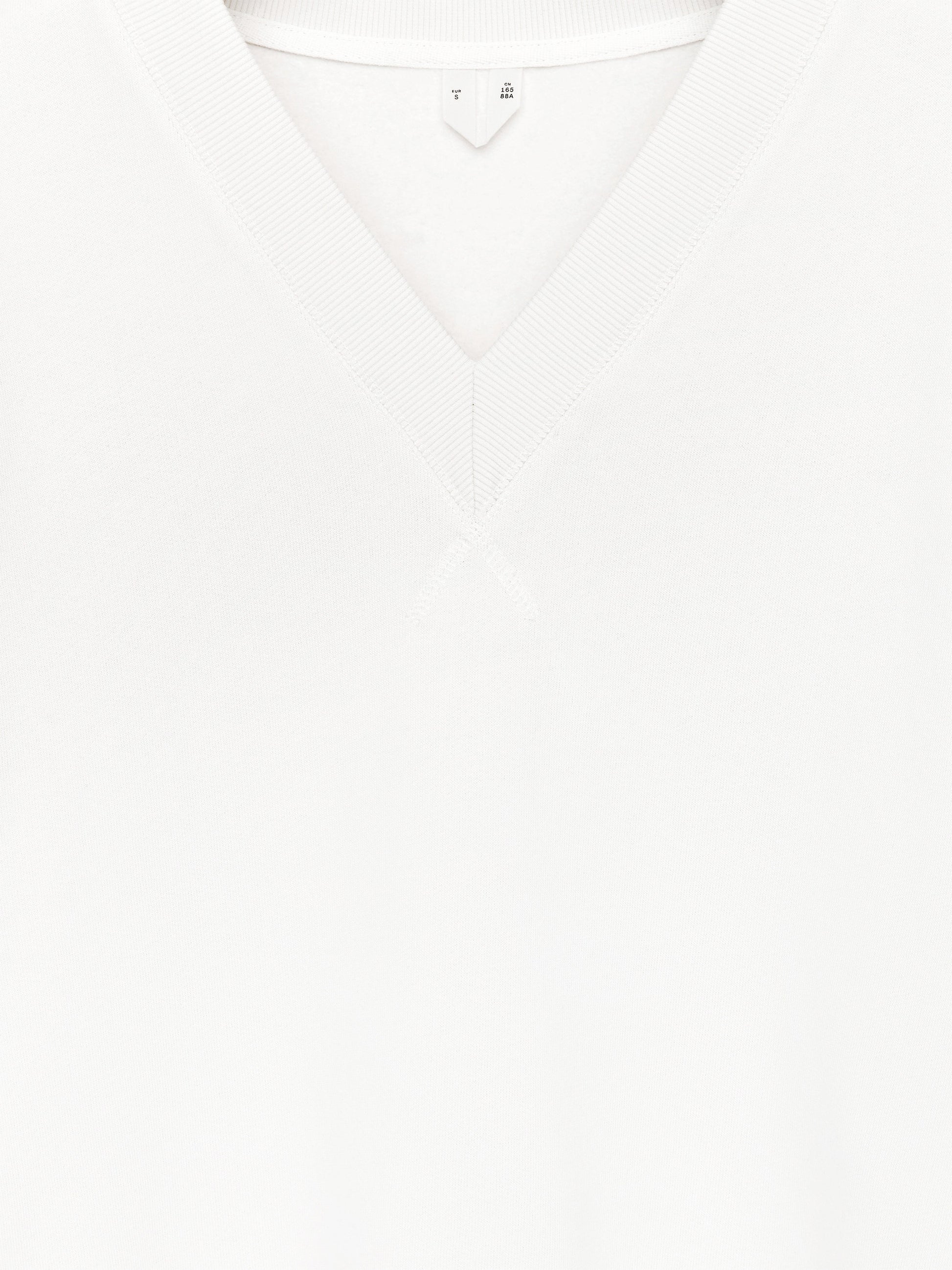 V-Neck Sweatshirt - White - Image 2