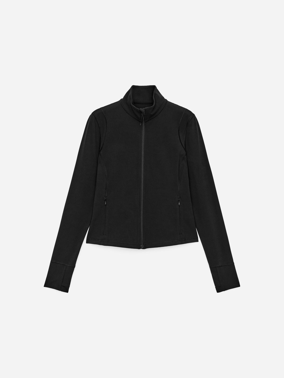 Soft Zip-Up Training Jacket - Black - Image 5