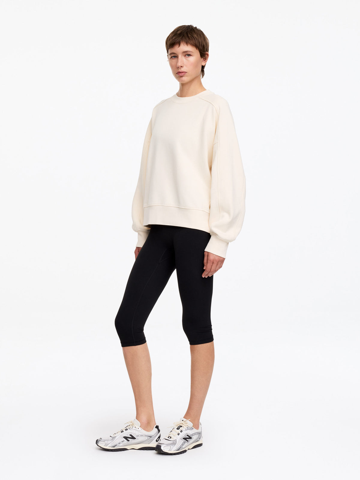Terry Cotton Sweatshirt - White - Image 3