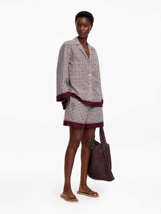 Lyocell Blend Shirt - Red - Image 2