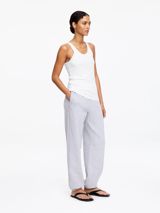 Ribbed Tank Top - White - Image 2