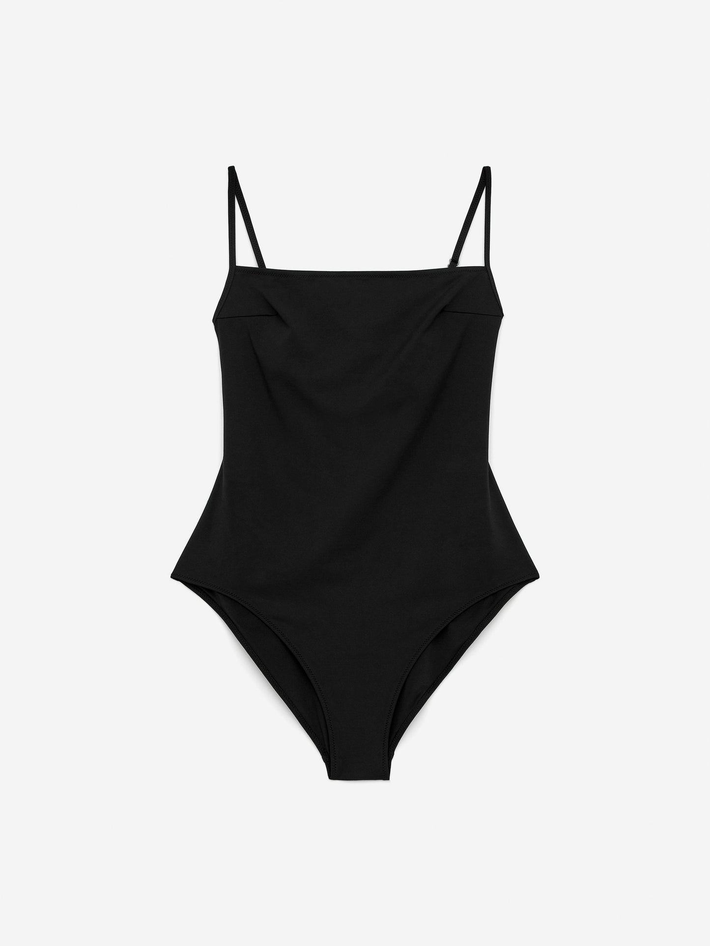 Square-Neck Swimsuit - Black
