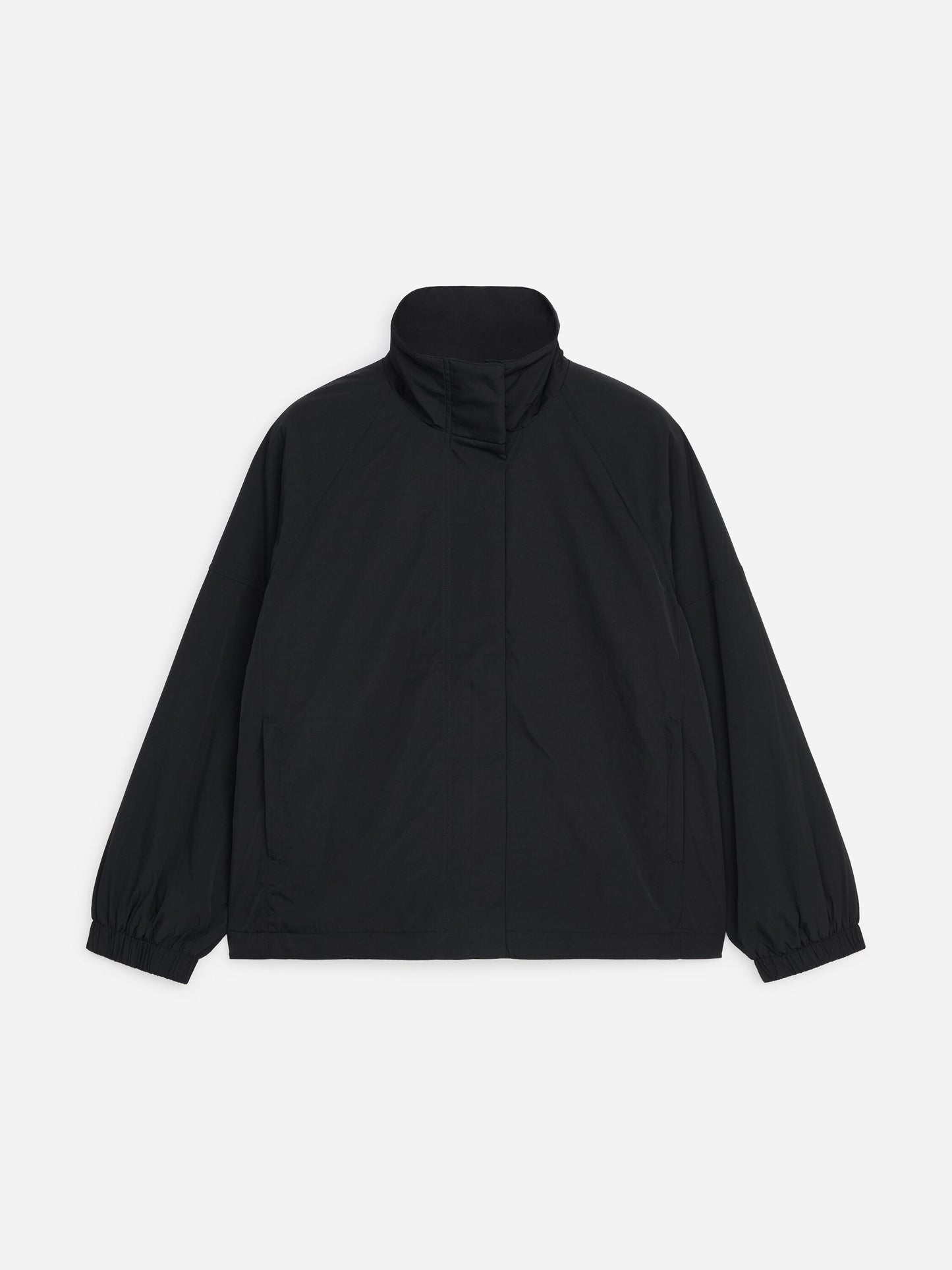 Padded Windbreaker Jacket - Black