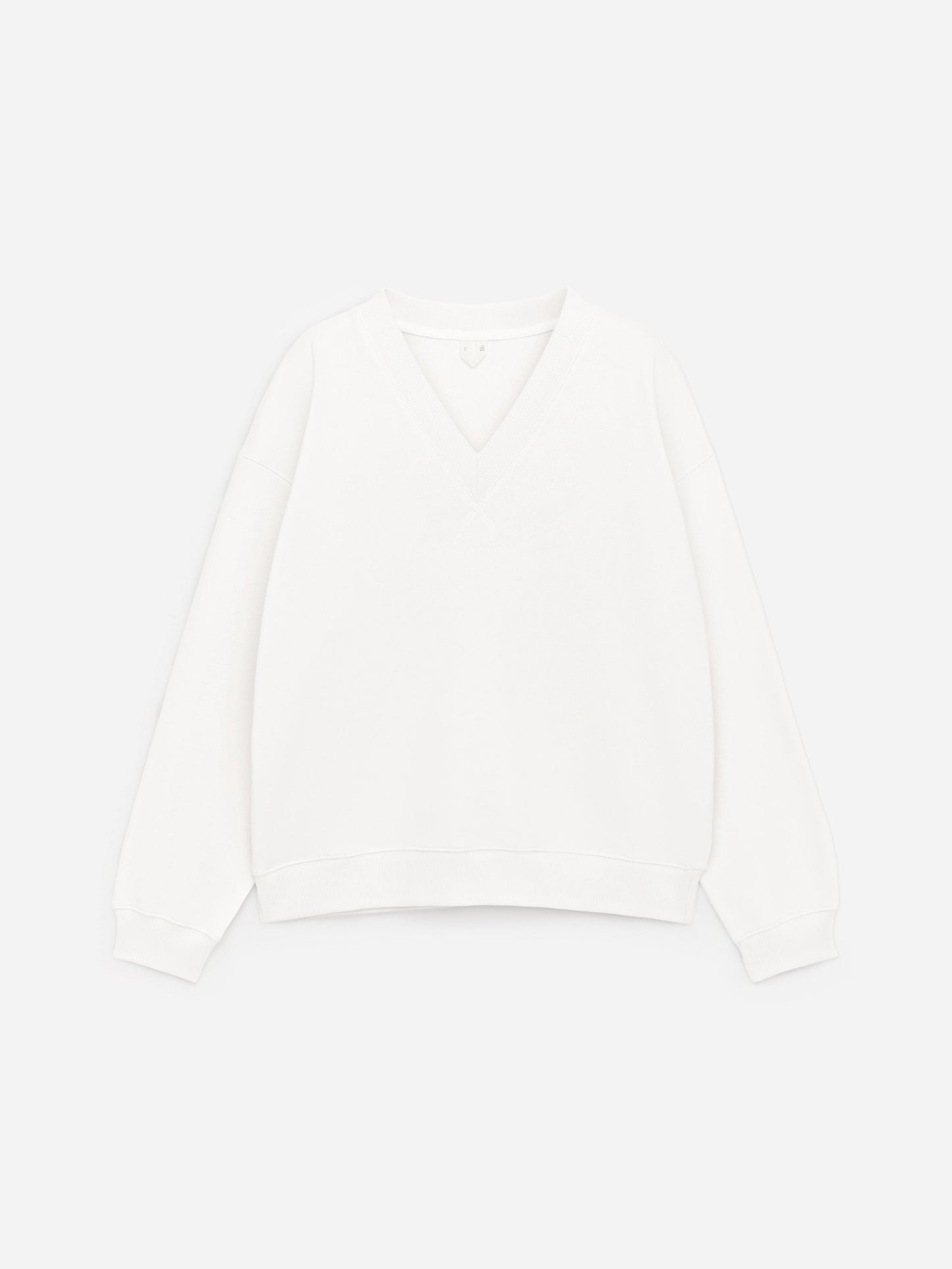 V-Neck Sweatshirt - White