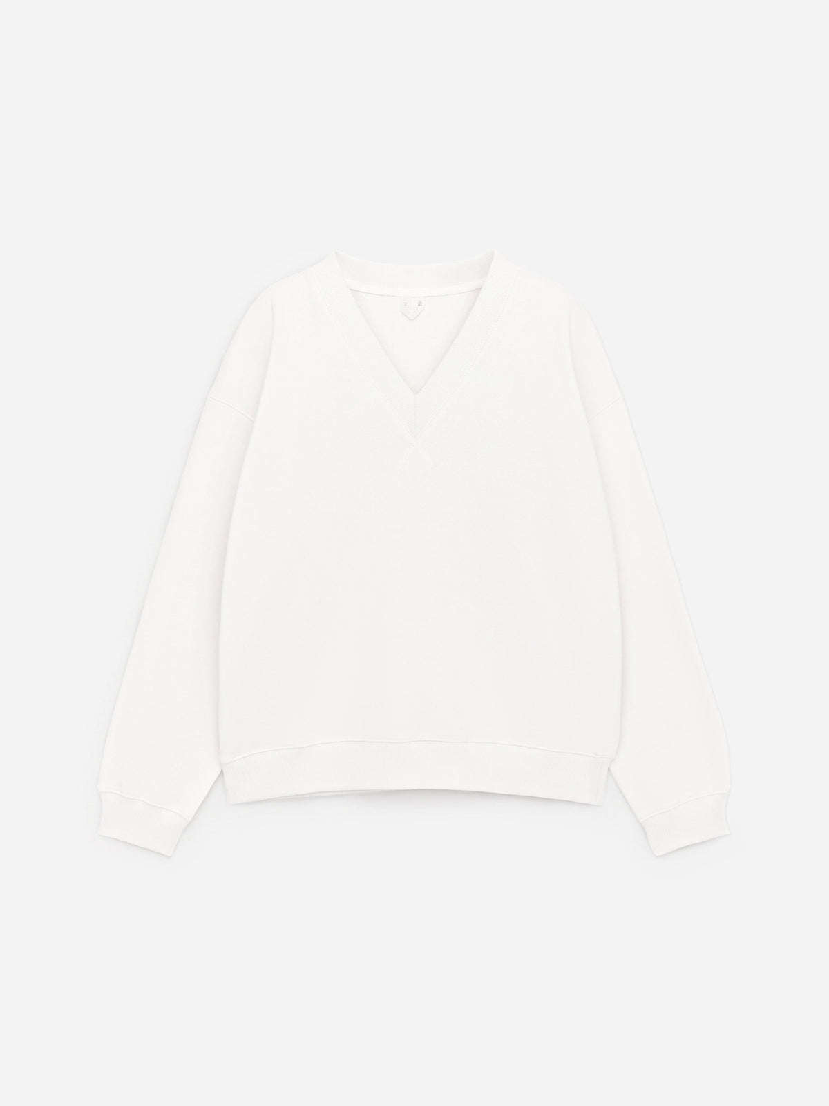 V-Neck Sweatshirt - White