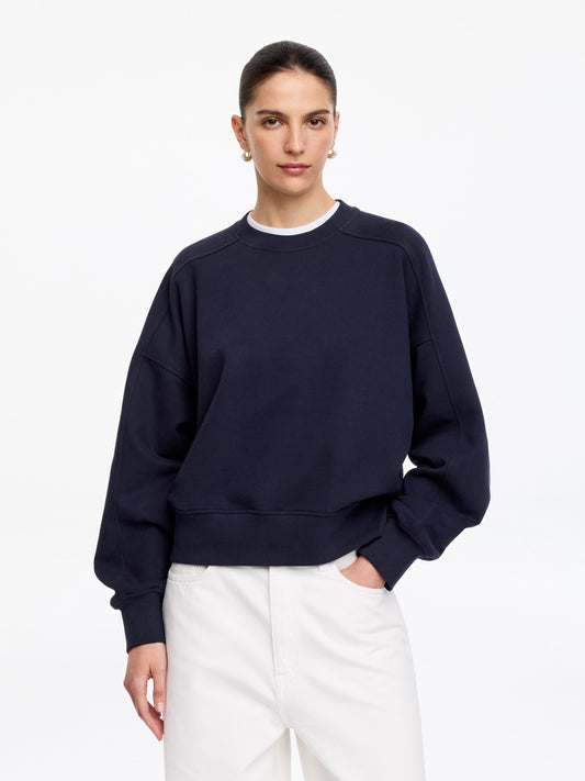 Terry Cotton Sweatshirt - Blue