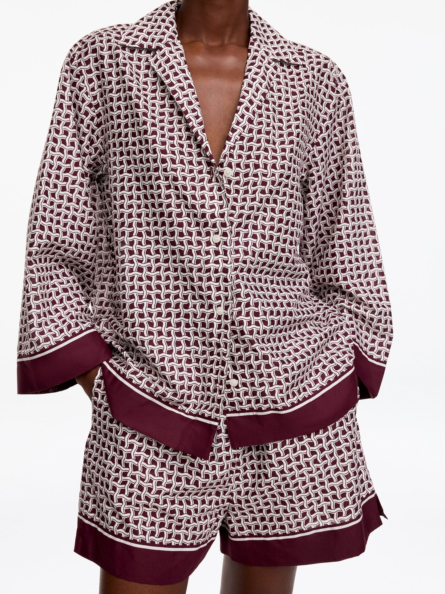 Lyocell Blend Shirt - Red - Image 4