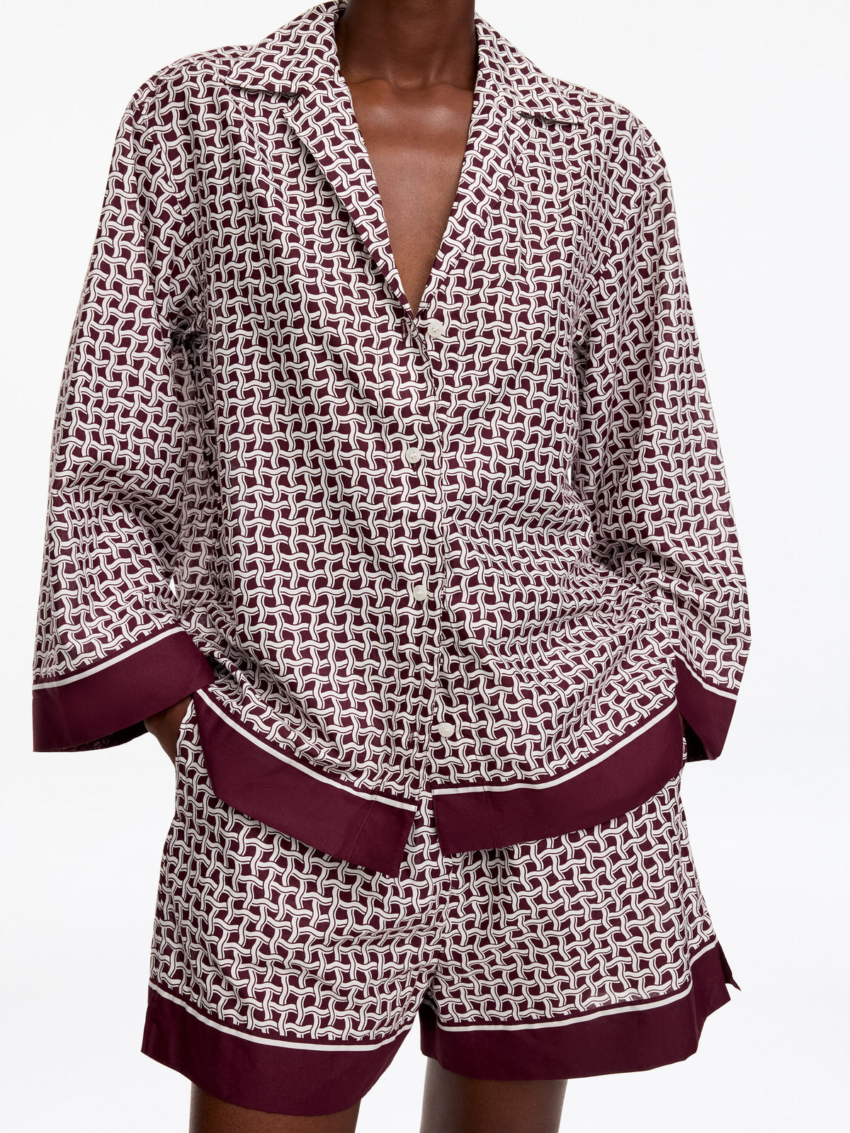 Lyocell Blend Shirt - Red - Image 4