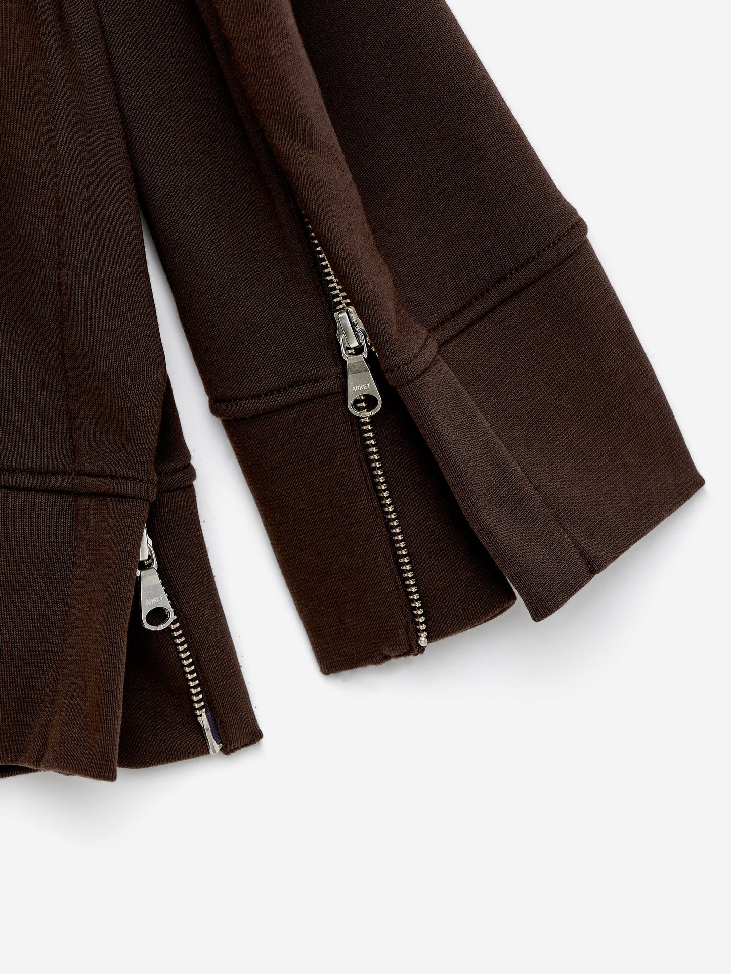 Zip-Detail Sweatshirt - Brown - Image 2