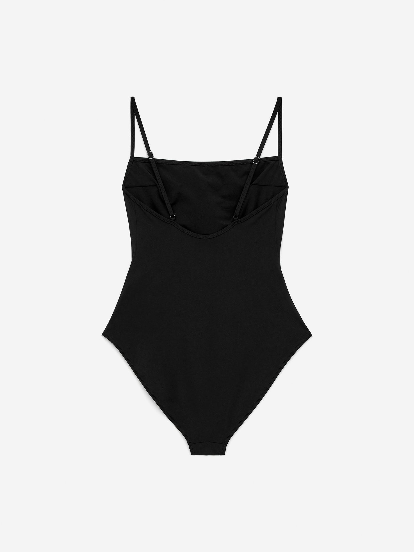 Square-Neck Swimsuit - Black - Image 2
