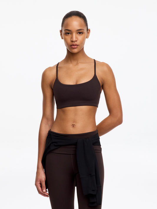 Soft Stretch Sports Bra - Brown