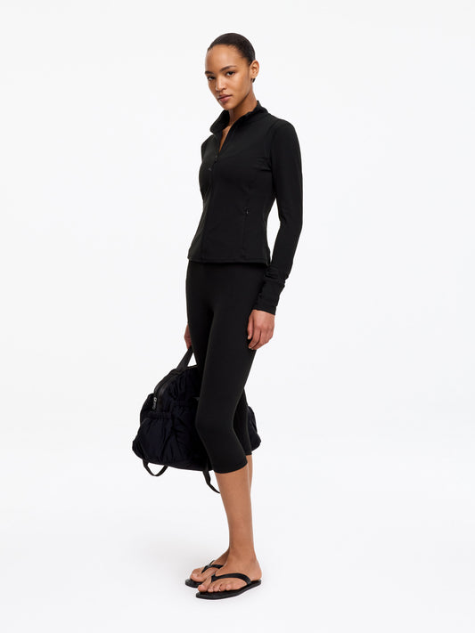 Soft Zip-Up Training Jacket - Black - Image 2