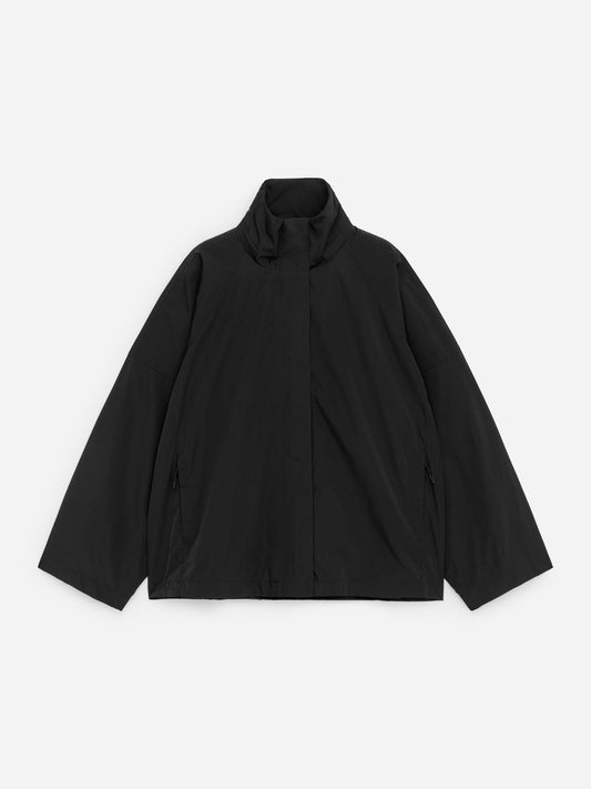 Drawstring Windbreaker - Black