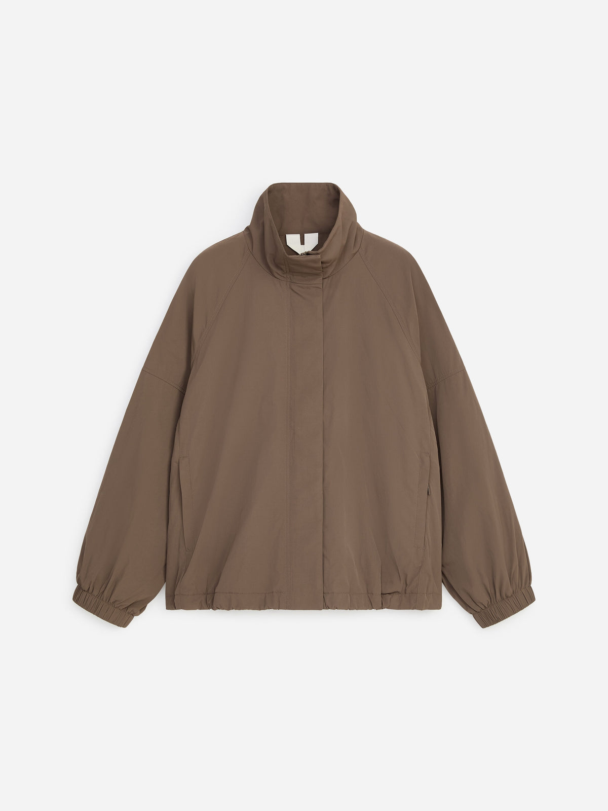 Padded Windbreaker Jacket - Brown