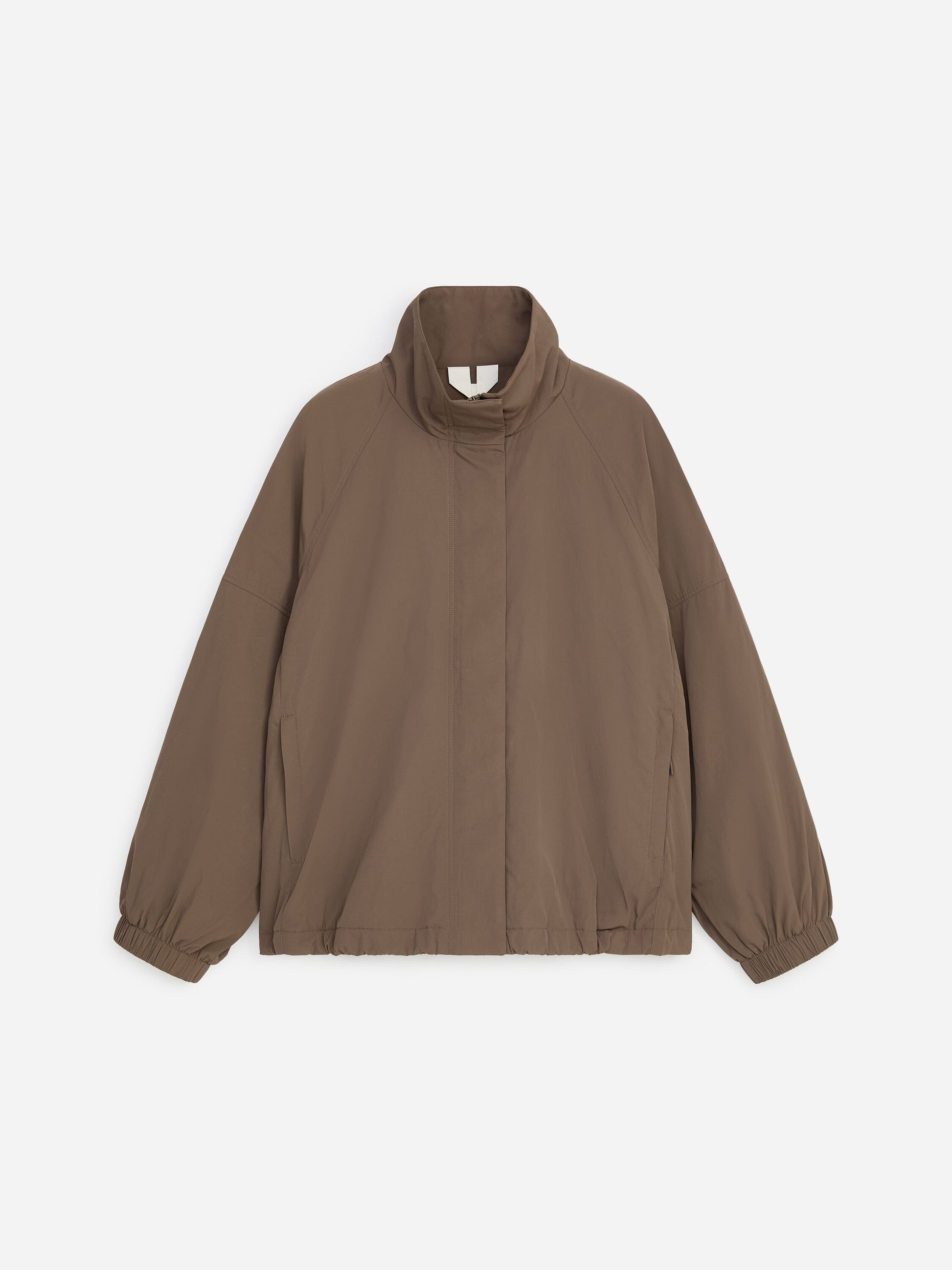 Padded Windbreaker Jacket - Brown