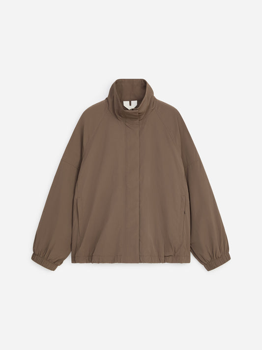 Padded Windbreaker Jacket - Brown