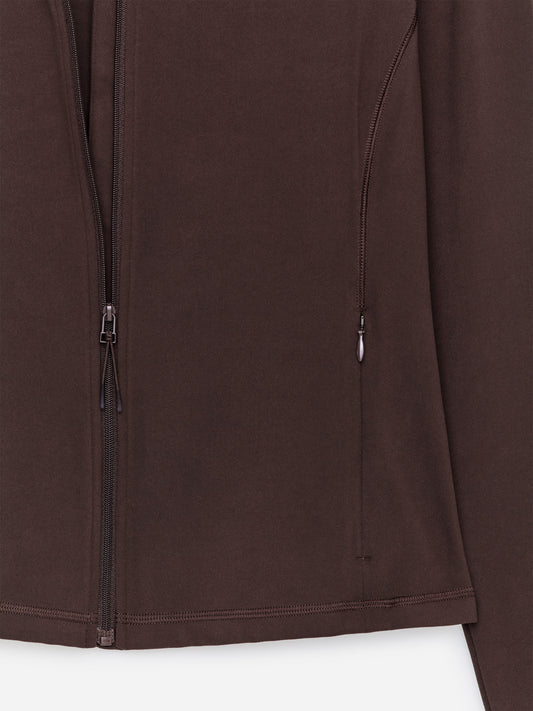 Soft Zip-Up Training Jacket - Brown - Image 2