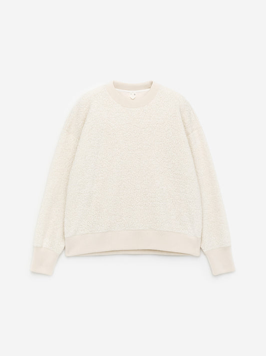Wool-Blend Fleece Sweatshirt - White