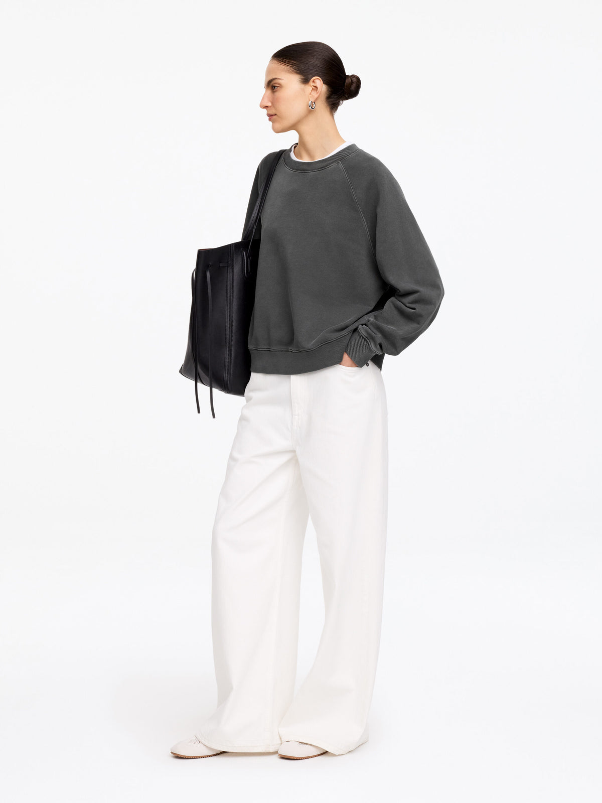 Terry Sweatshirt - Black - Image 2