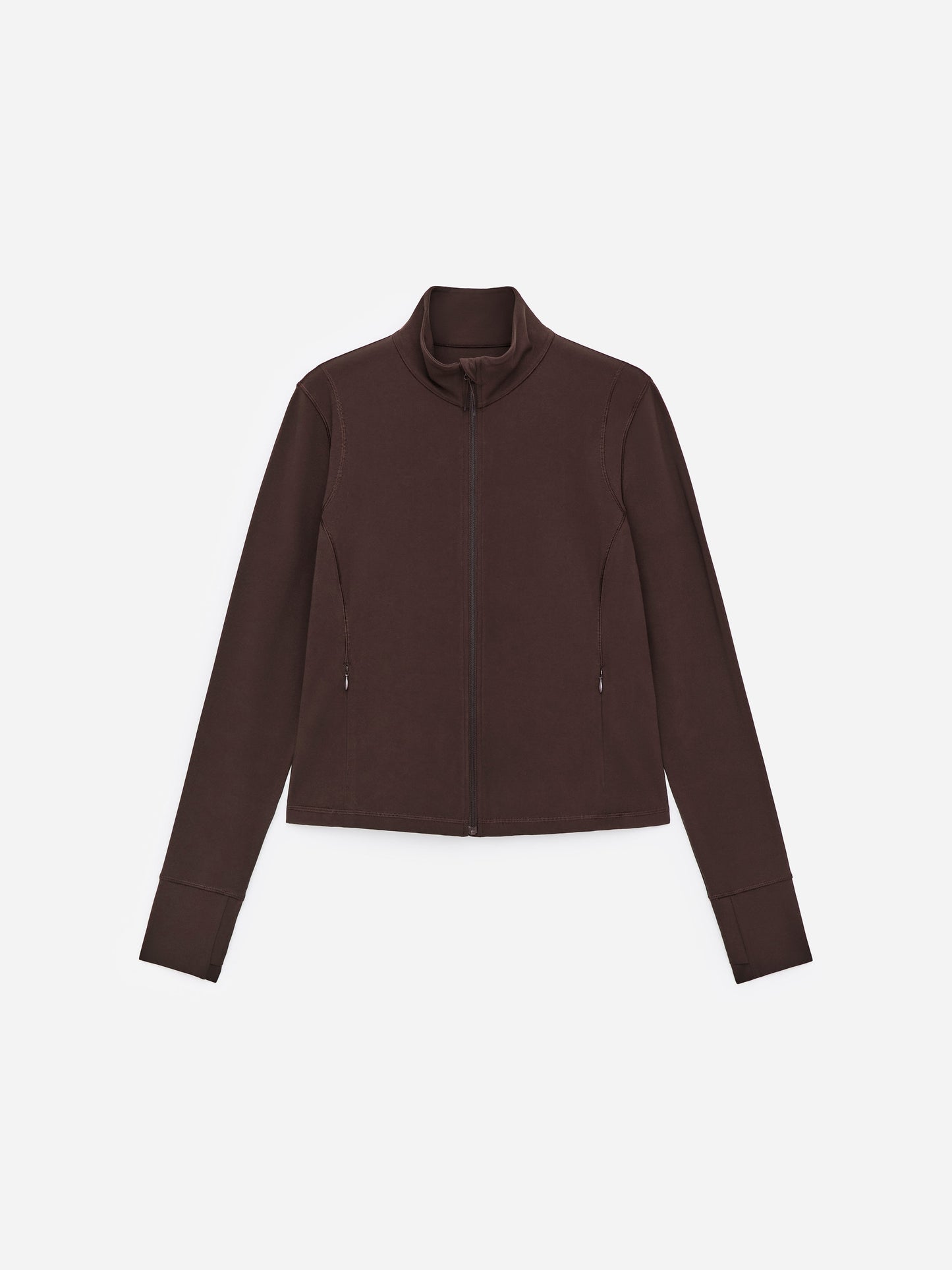 Soft Zip-Up Training Jacket - Brown