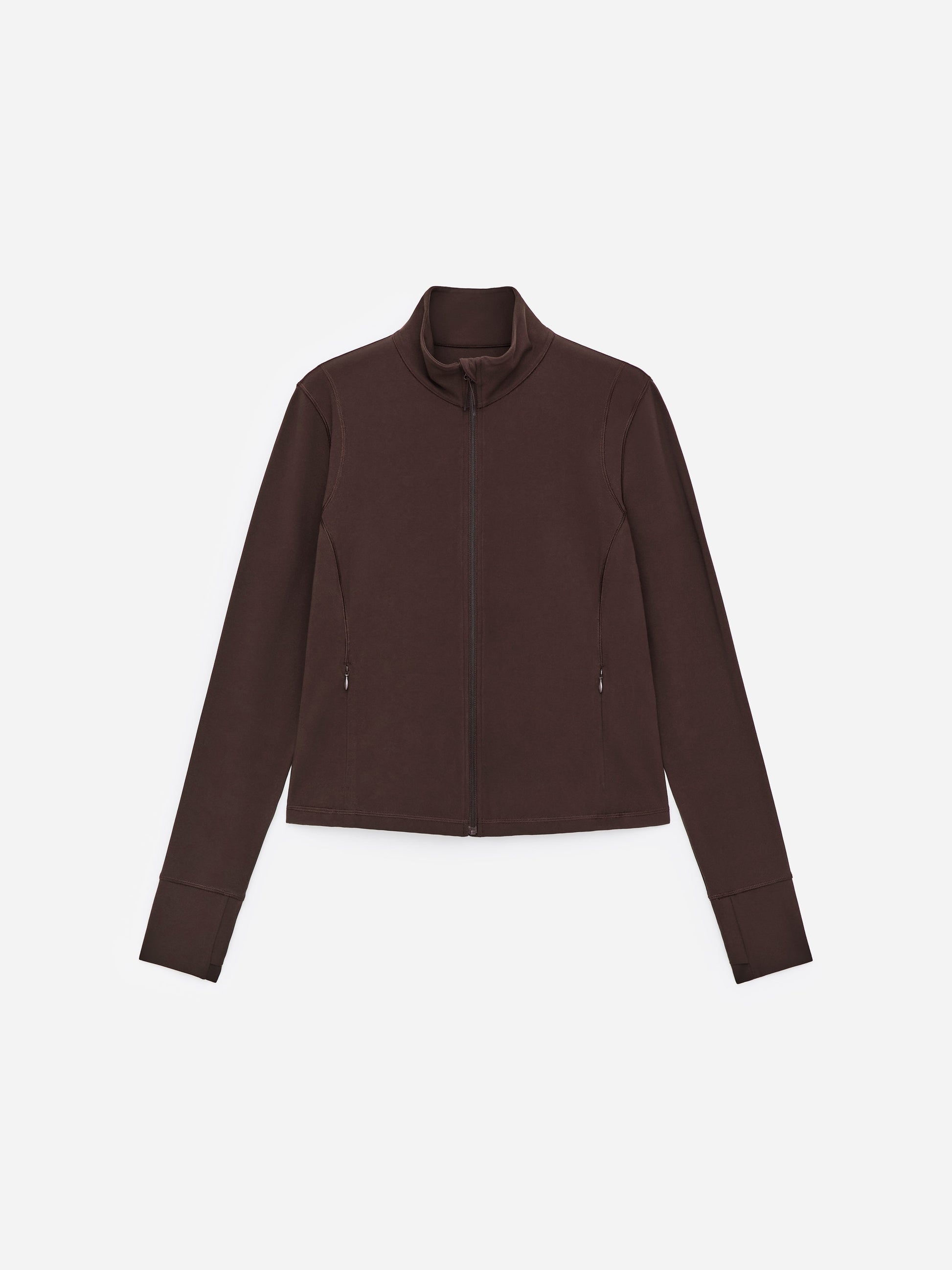 Soft Zip-Up Training Jacket - Brown