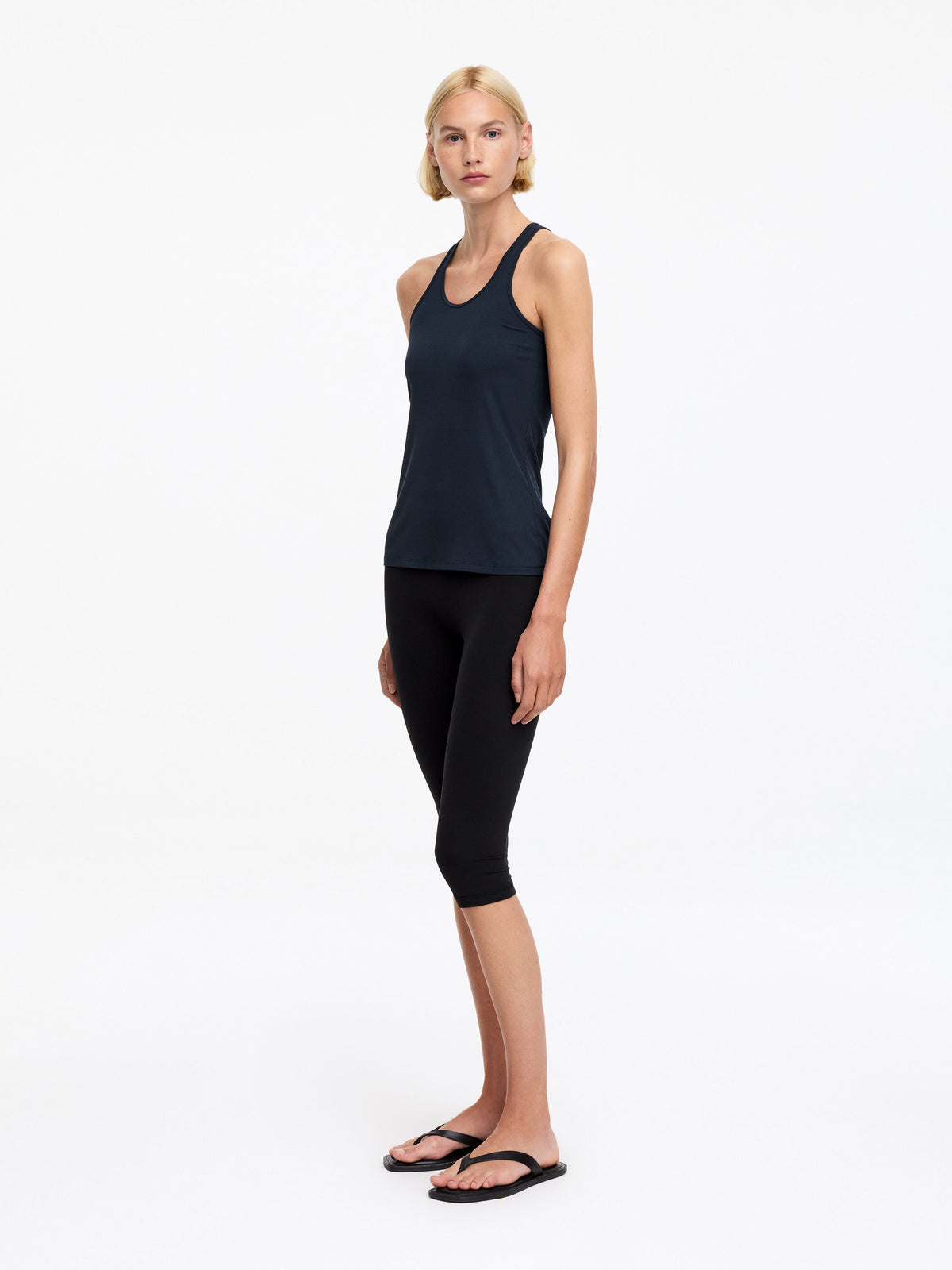 Ribbed Tank Top - Blue - Image 4